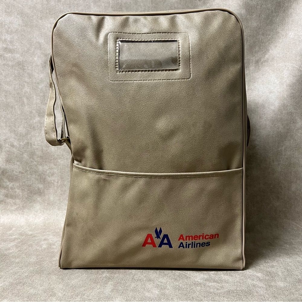 Vtg.American Airlines Nylon Overnight Bag Suitcase Luggage Shoulder Strap